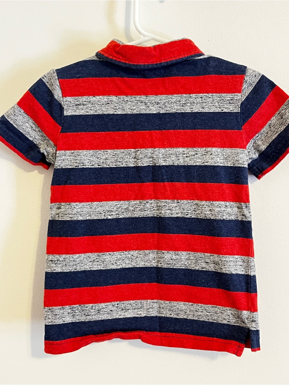 Janie and Jack Toddler Boys 3 Striped Polo Shirt Cotton Preppy Short Sleeve - Picture 4 of 6